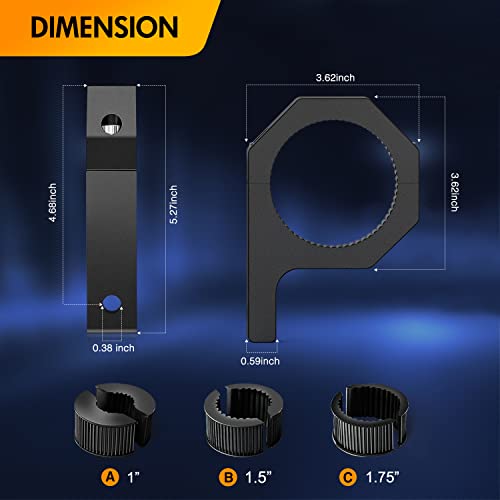 Waywe 2PCS 6.5 Inch 120W Triple Row LED Pods Fog Light Mounting Bracket Horizontal Bar Tube Clamp with 16AWG Off Road Wiring Harness for Truck Golf Cart SUV ATV UTV Boat