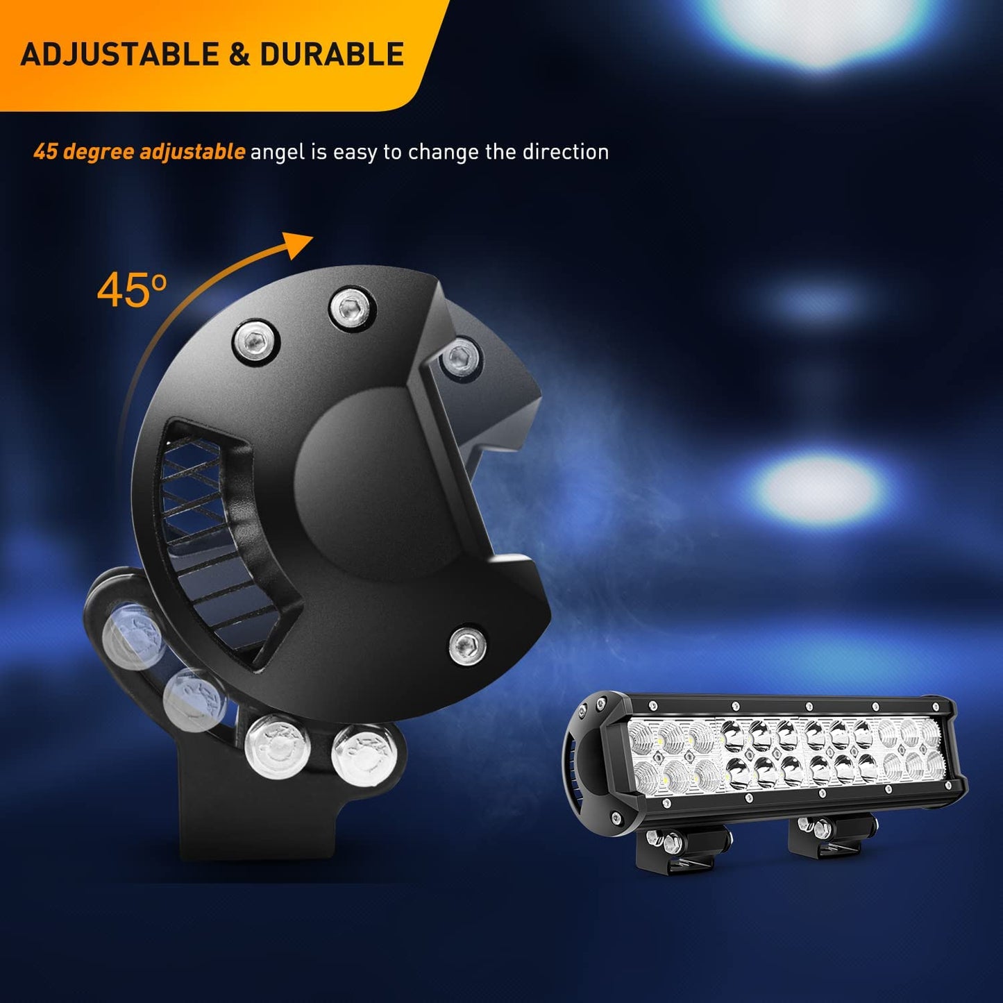 Waywe Led Light Bar 12 Inch 72W Spot Flood Combo Lights Working Light Off Road Led Lamp Driving Lights for Truck Pickup SUV ATV