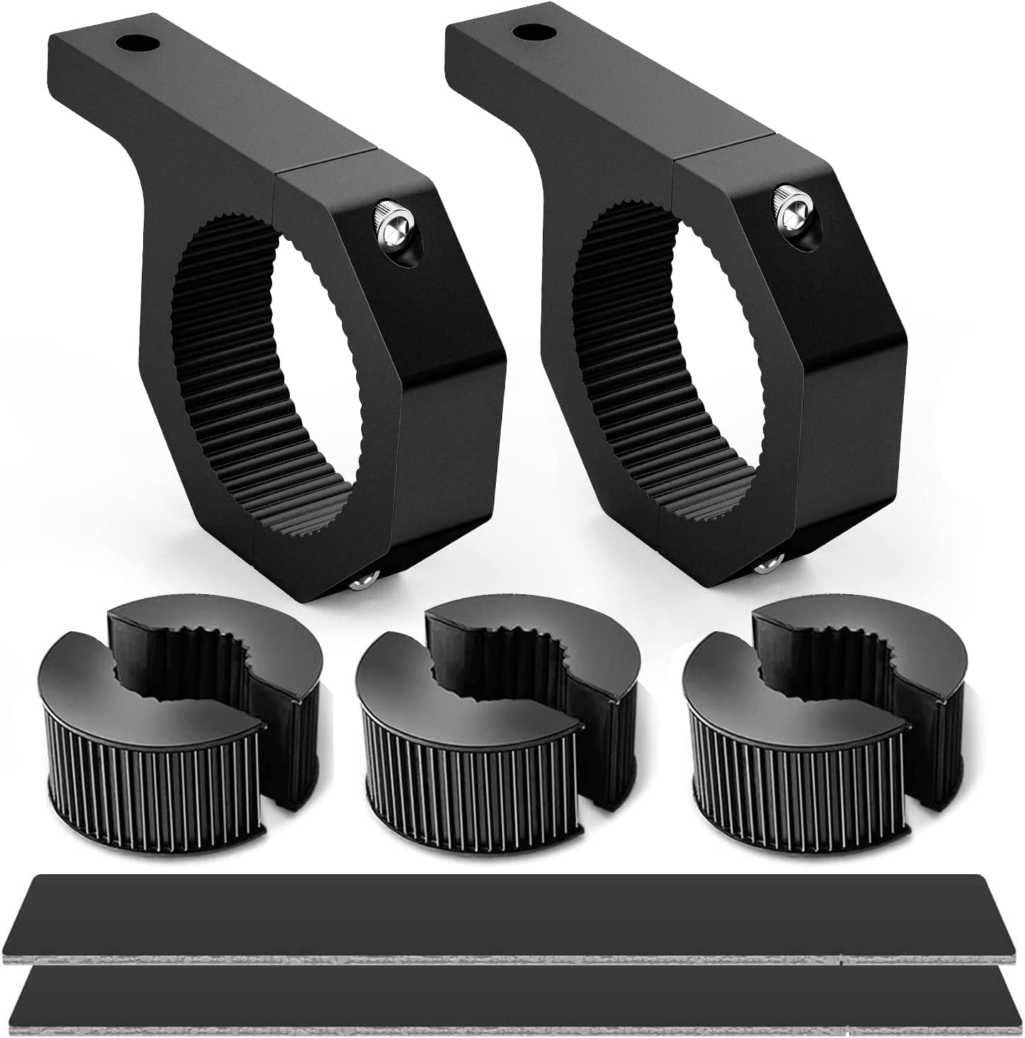 Waywe Led Light Pods 2PCS 4 Inch 18W Flood Light Offroad Lights LED Fog Lights Mounting Bracket Horizontal Bar Tube Clamp with Off Road Wiring Harness-2 Leads for Trucks Boat