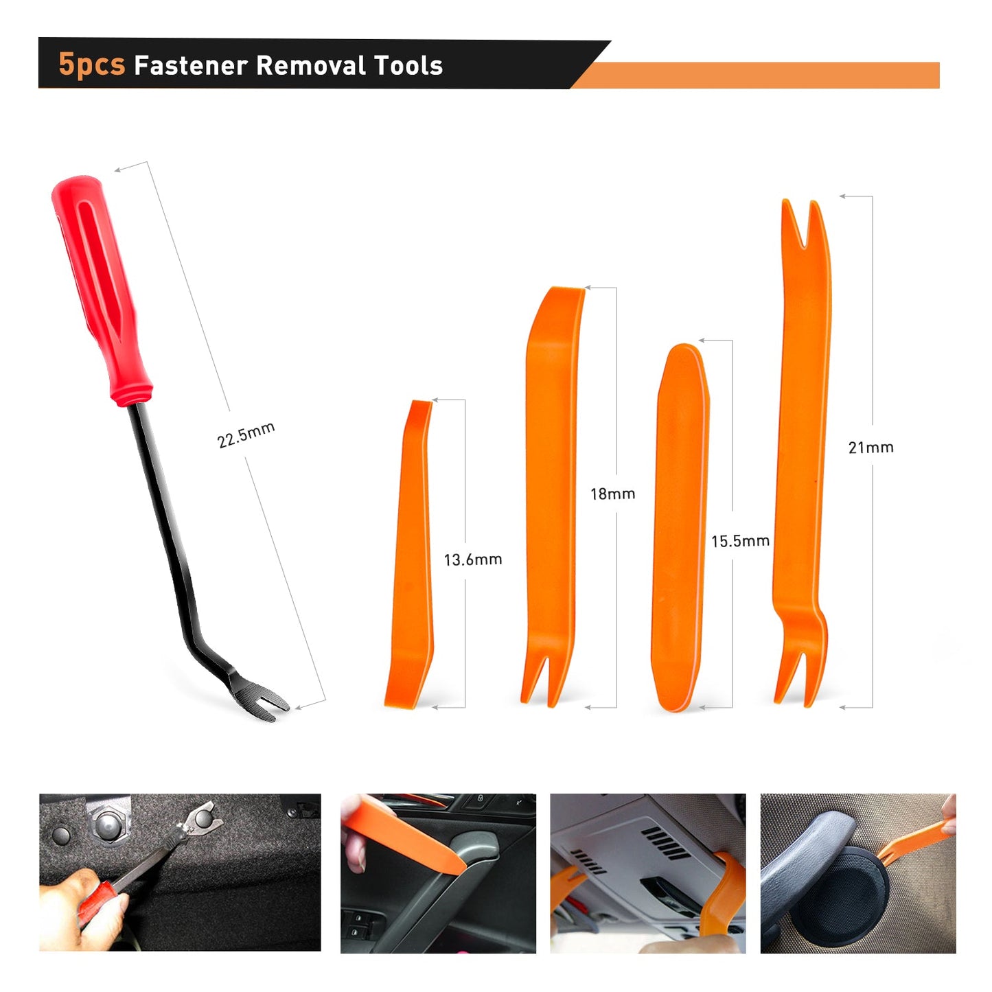 Waywe 380 Pcs Car Automotive Push Pin Rivet with Fastener Remover Trim Clips
