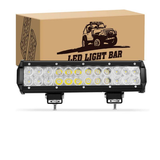 Waywe Led Light Bar 12 Inch 72W Spot Flood Combo Lights Working Light Off Road Led Lamp Driving Lights for Truck Pickup SUV ATV