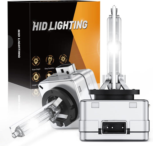 Waywe D1S HID Headlight Bulb,35W Xenon Headlight Bulbs Brighter than Halogen Bulbs High Low Beam Replacement-2pcs
