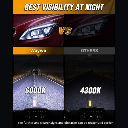 Waywe D4S HID Bulbs -35w low beam headlight bulbs Replacement for 12v cars,6000k cool white-2pcs