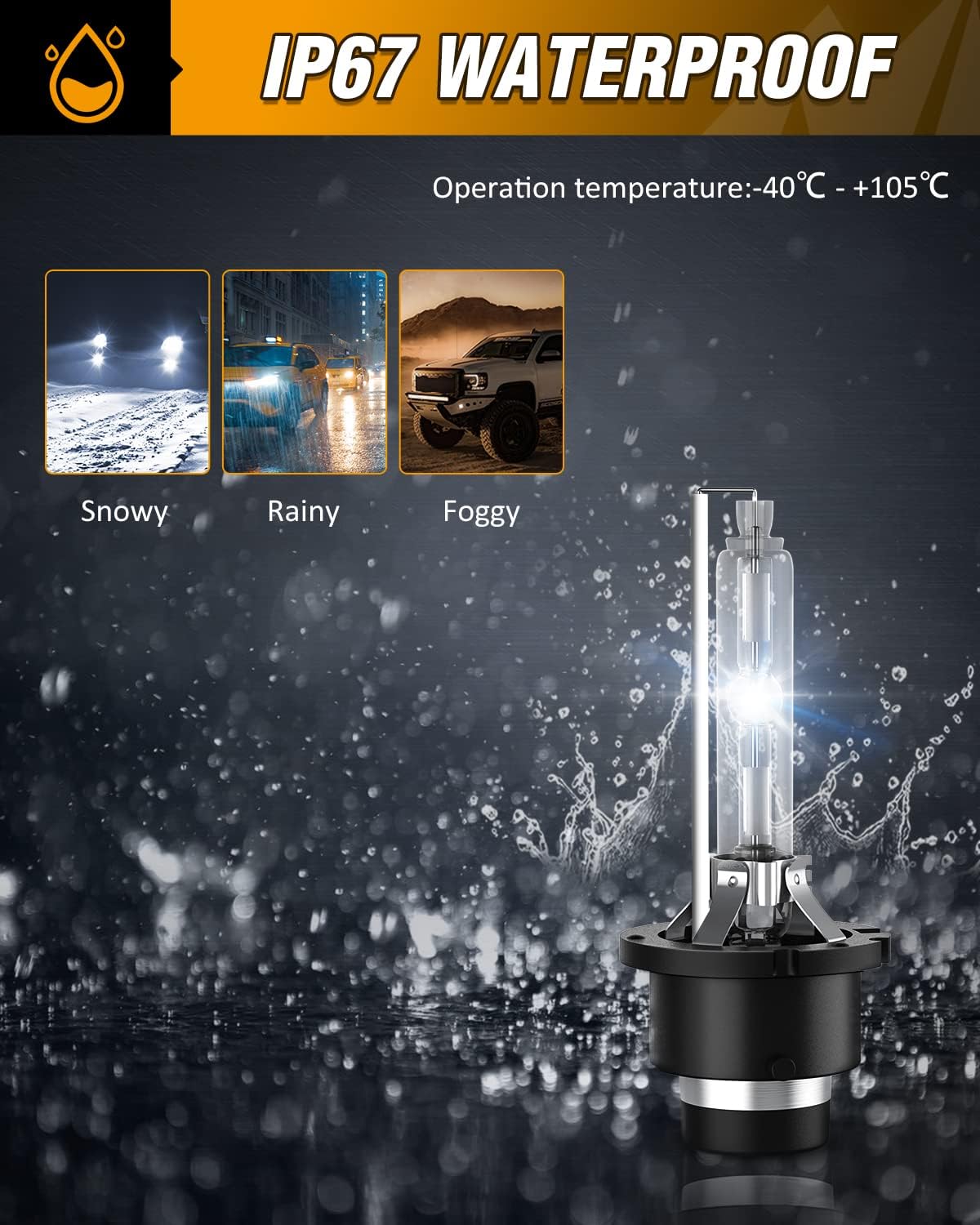 Waywe D2S Hid Bulbs, Low Beam Xenon Headlight Bulb 6000k Diamond White 35w Replacement d2s bulb -2pcs