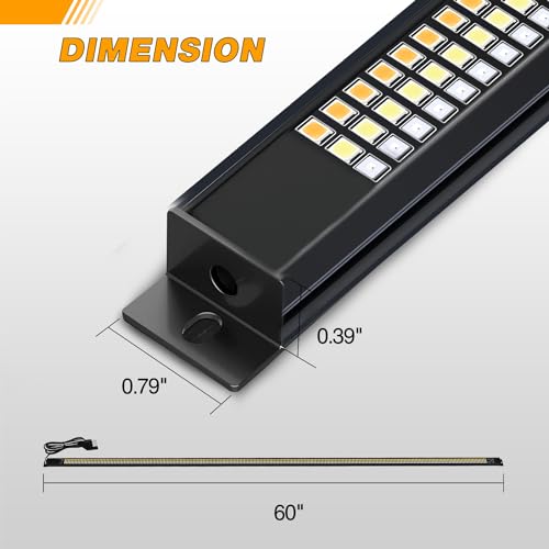 Waywe Truck Tailgate Light Strip 60" Aluminum Frame led bar Triple Row Tail Lighting Sequential Amber Turn Signal Strobe Red Running Brake White Reverse