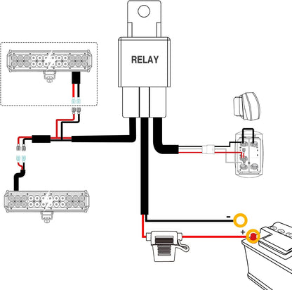 25 Inch 162W Led Light Bar Spot Flood Combo with 12V 5Pin Rocker Switch