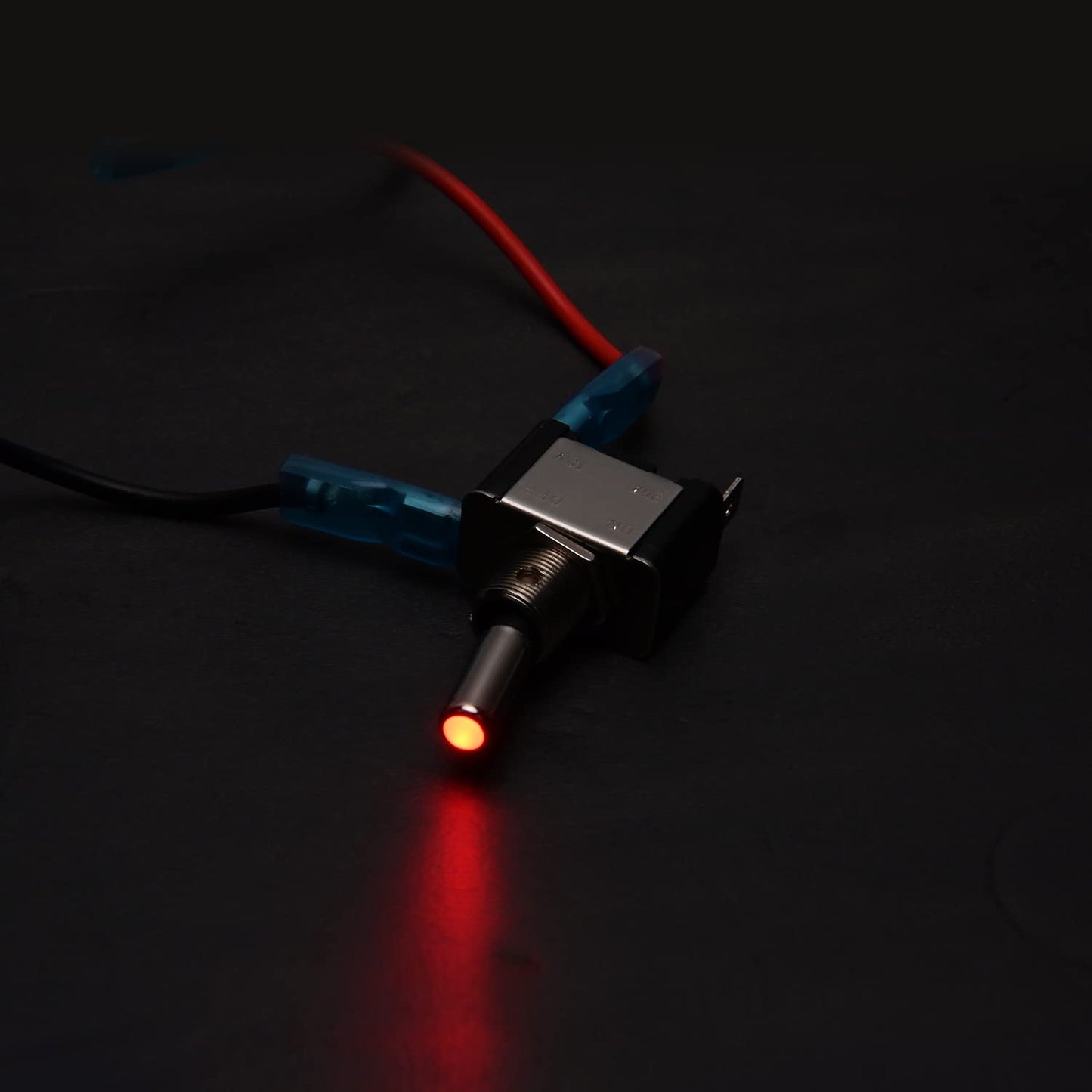 Waywe 5PCS 12V LED Toggle Switch Heavy Duty 20A SPST ON Off 3 Pin Rocker Switches for Automotive Cars Trucks Boats Racking Cars,Red