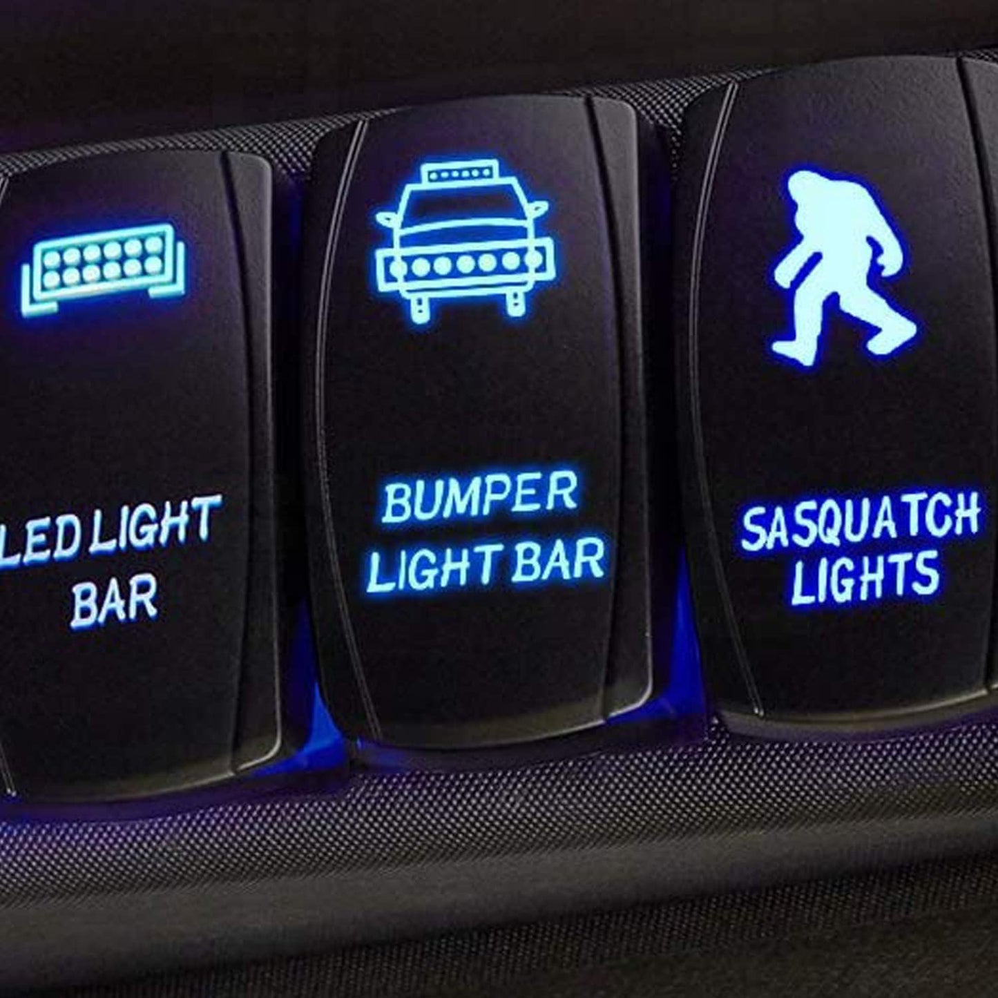 Waywe Bumper Light Bar Rocker Switch Led Lights Bars 5 Pin Laser On Off Switches 20A 12V 10A 24V Jumper Wires Set