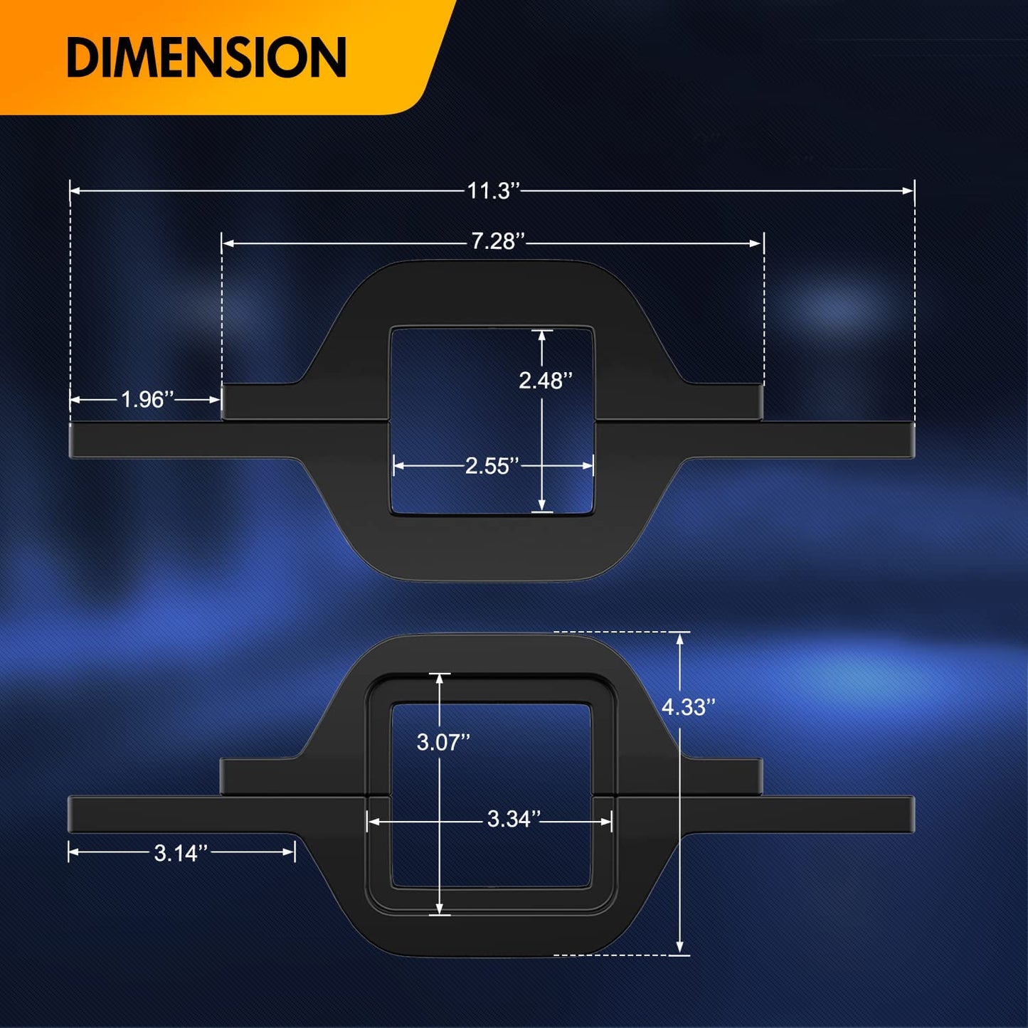 Waywe LED Work Light Pods 4 Inch 60W Off-Road Driving Lighting with 2 Inch Tow Hitch Mounting Brackets fit Backup Reverse Lamp for Truck Trailer SUV Pickup