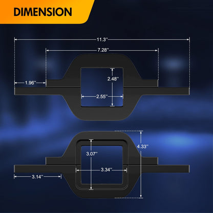 Waywe LED Work Light Pods 4 Inch 60W Off-Road Driving Lighting with 2 Inch Tow Hitch Mounting Brackets fit Backup Reverse Lamp for Truck Trailer SUV Pickup