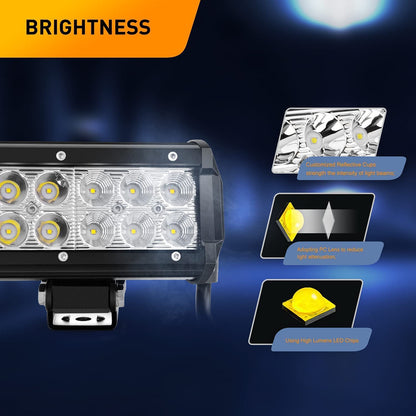 Waywe 20 Inch 126W Combo Led Light Bar 4PCS 4Inch 18W Spot LED Pods