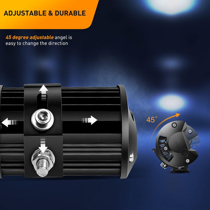 20 Inch 420W Triple Row Led Light Bar Spot Flood Combo with 16AWG Wiring Harness