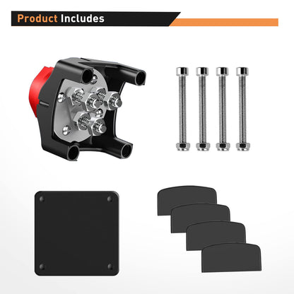 Waywe 1-2-Both-Off Battery Switch 12V 48V Disconnect Master Cutoff Switches Waterproof Heavy Duty Isolator for Marine Boat Car RV ATV UTV Vehicle