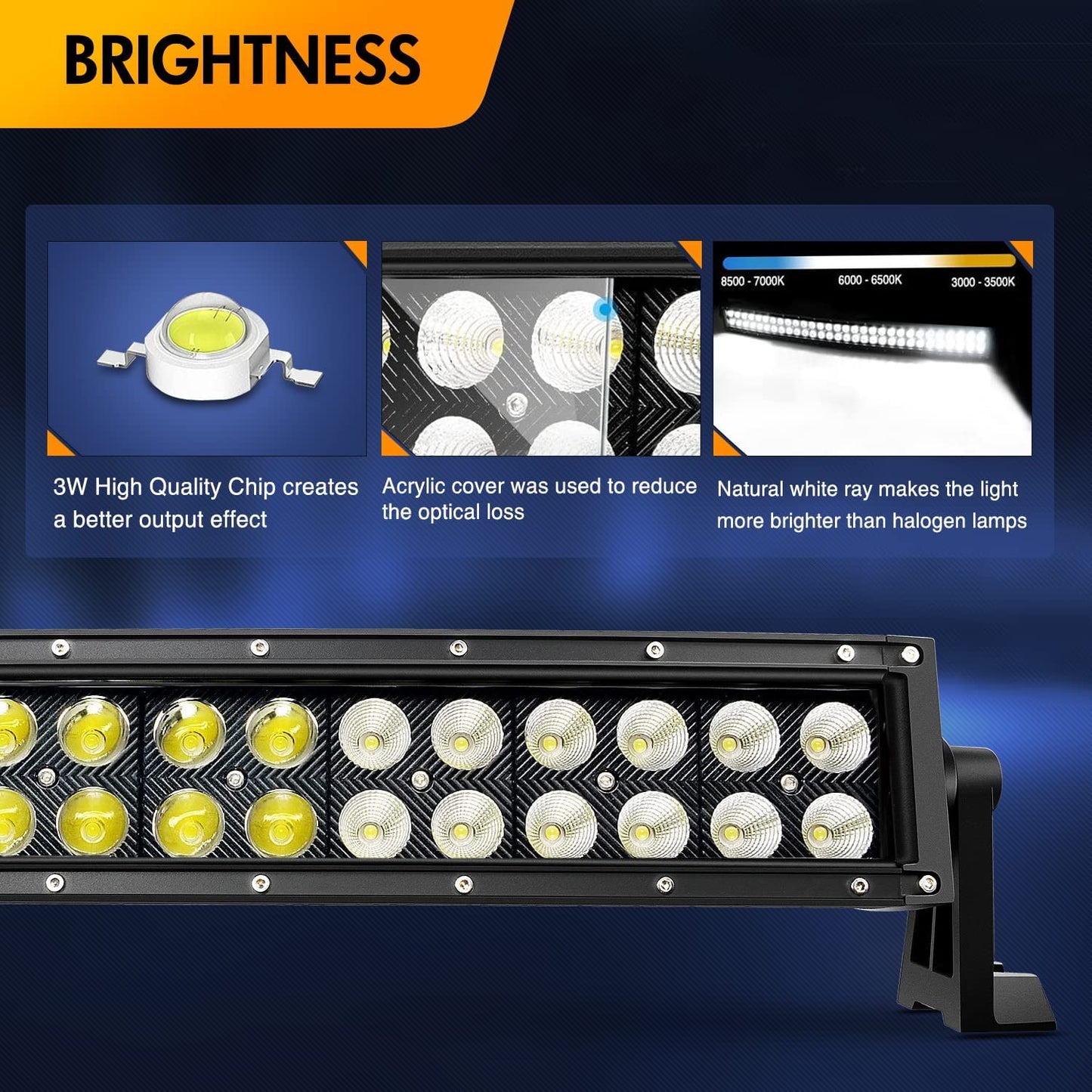 Waywe LED Light Bar 42Inch 240W Curved Off Road Lights for Trucks ATV UTV Boat Flood Spot Combo Beam Driving Lamp Work Lights with 14AWG 5Pin Rocker Switch Wiring Harness Kit