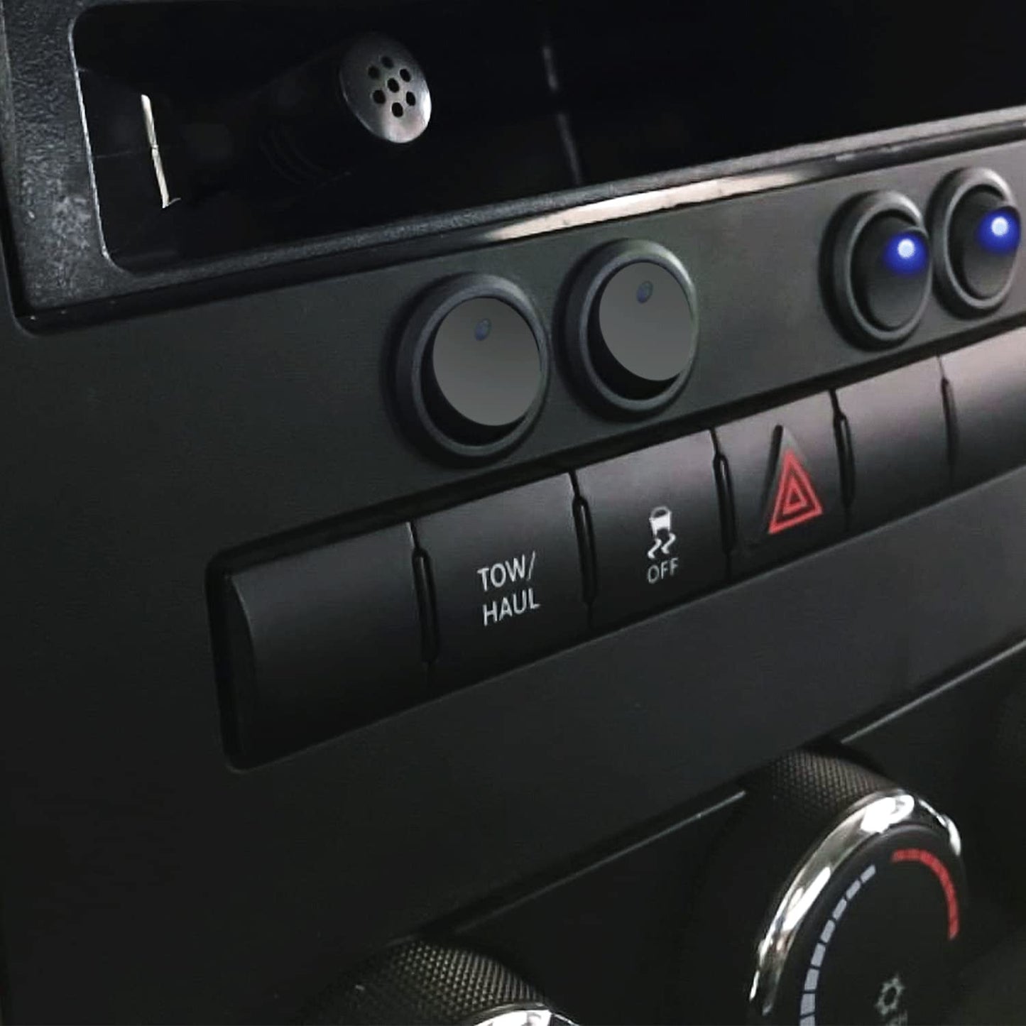 Waywe 12PCS Round Toggle LED Switch DC 12V 20A Rocker SPST Switch On Off Control Blue Green Yellow Red for Cars Trucks Boats RVs