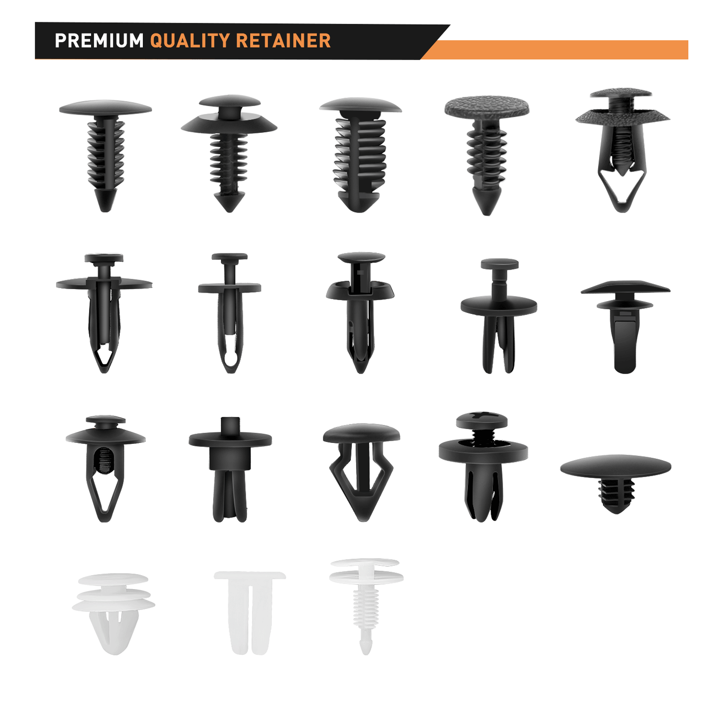 Waywe 415 Pcs Car Retainer Retaining Clips 18 Most Popular Sizes Auto Push Pin Rivets Set -Door Trim Panel Clips for GM Ford Toyota Honda Chrysler