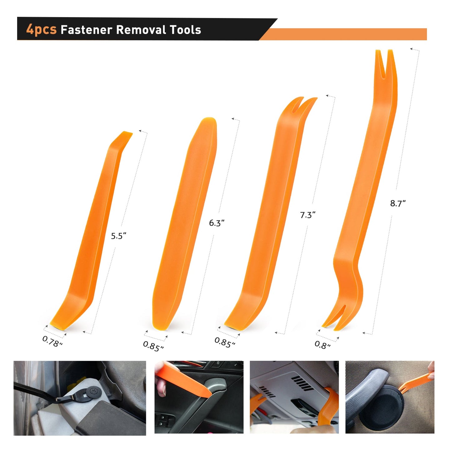 Waywe 480 Pcs Bumper Retainer Clips with Fastener Remover Car Plastic Rivets Push Retainer Kit -Door Trim Panel Clips for Toyota GM Ford Honda Acura Chrysler
