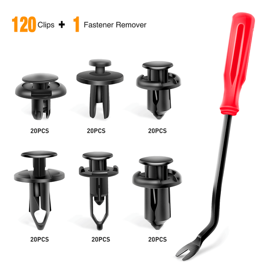 Waywe 120 Pcs Car Retainer Retaining 6.3mm 8mm 9mm 10mm Expansion Screws Replacement Kit Bumper Push Rivet Clips