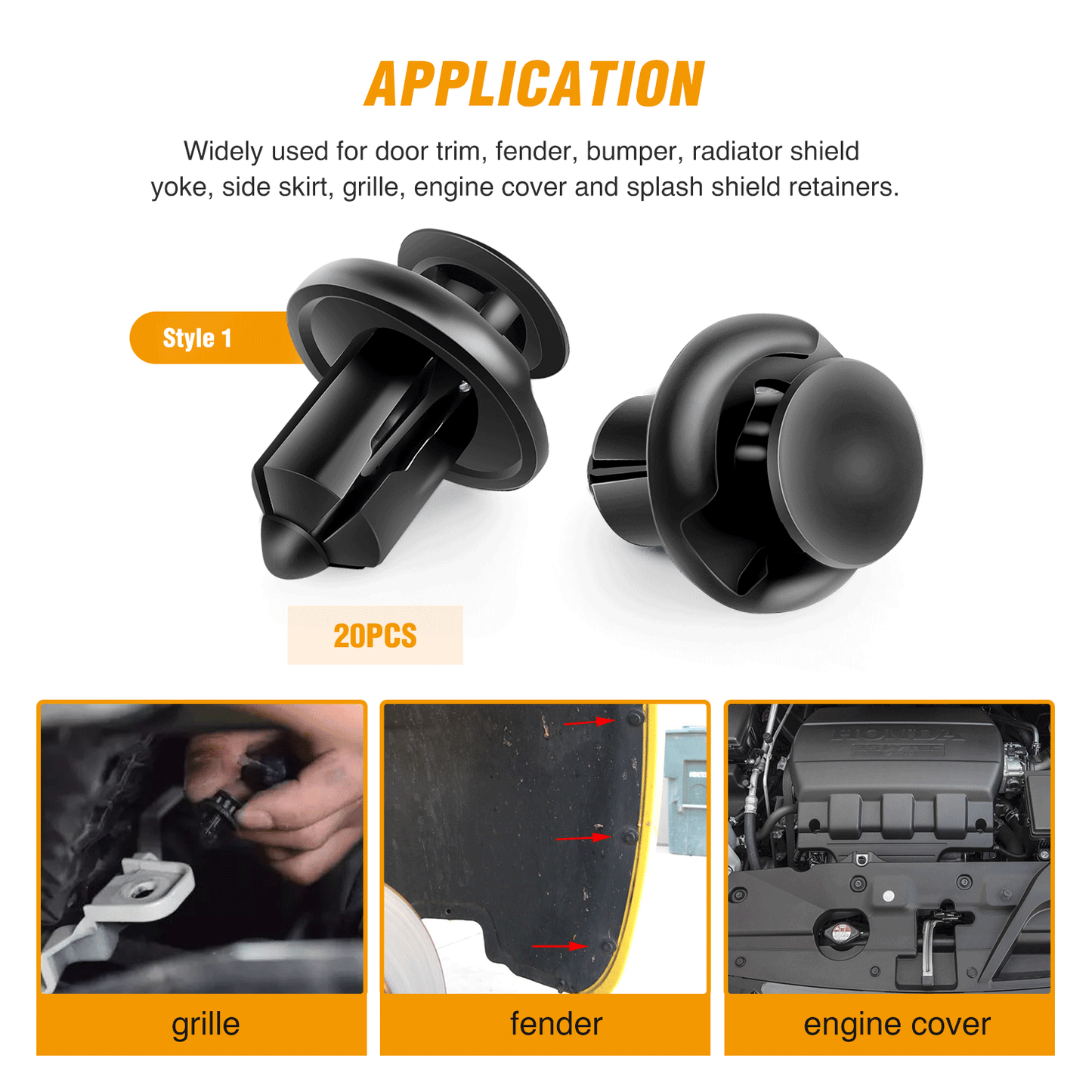 Waywe 120 Pcs Car Retainer Retaining 6.3mm 8mm 9mm 10mm Expansion Screws Replacement Kit Bumper Push Rivet Clips