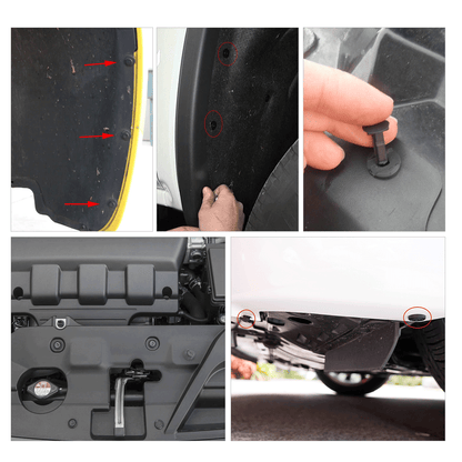 Waywe 120 Pcs Car Retainer Retaining 6.3mm 8mm 9mm 10mm Expansion Screws Replacement Kit Bumper Push Rivet Clips
