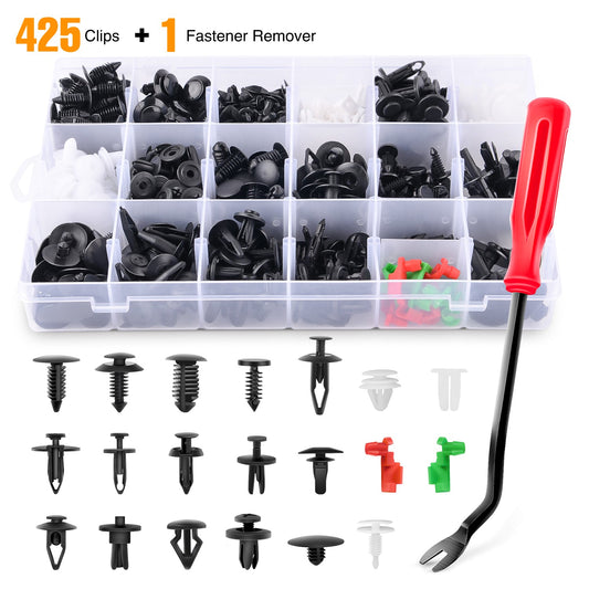 Waywe 425 Pcs Car Body Retainer Retaining Clips Set For GM Ford Toyota Honda Chrysler