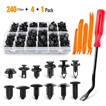 Waywe 240 Pcs Bumper Retainer Retaining Clips For GM Ford Toyota Honda Chrysler